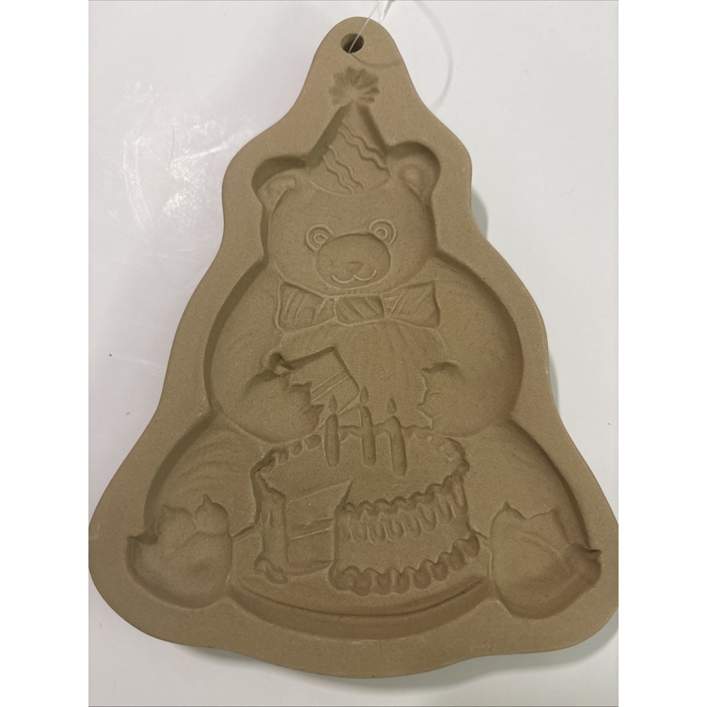 VINTAGE Brown Bag Cookie Art Mold 1989: Birthday Bear - Bear Cookie Mold